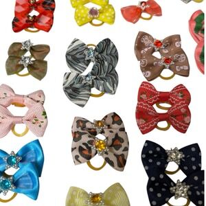 54 Small  Fancy Dog Pet Child Baby‎ Grooming Bows Color Variety C14Q